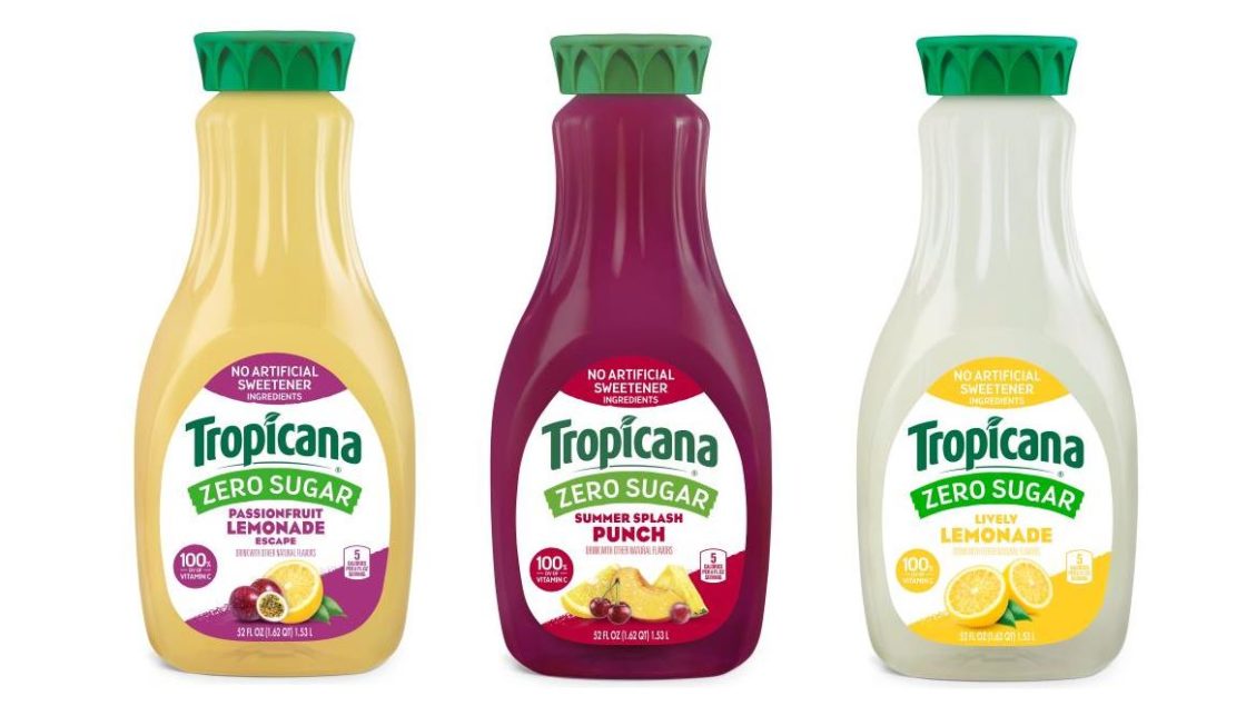 Tropicana Debuts New Zero Sugar Juice Lineup in 3 Flavors