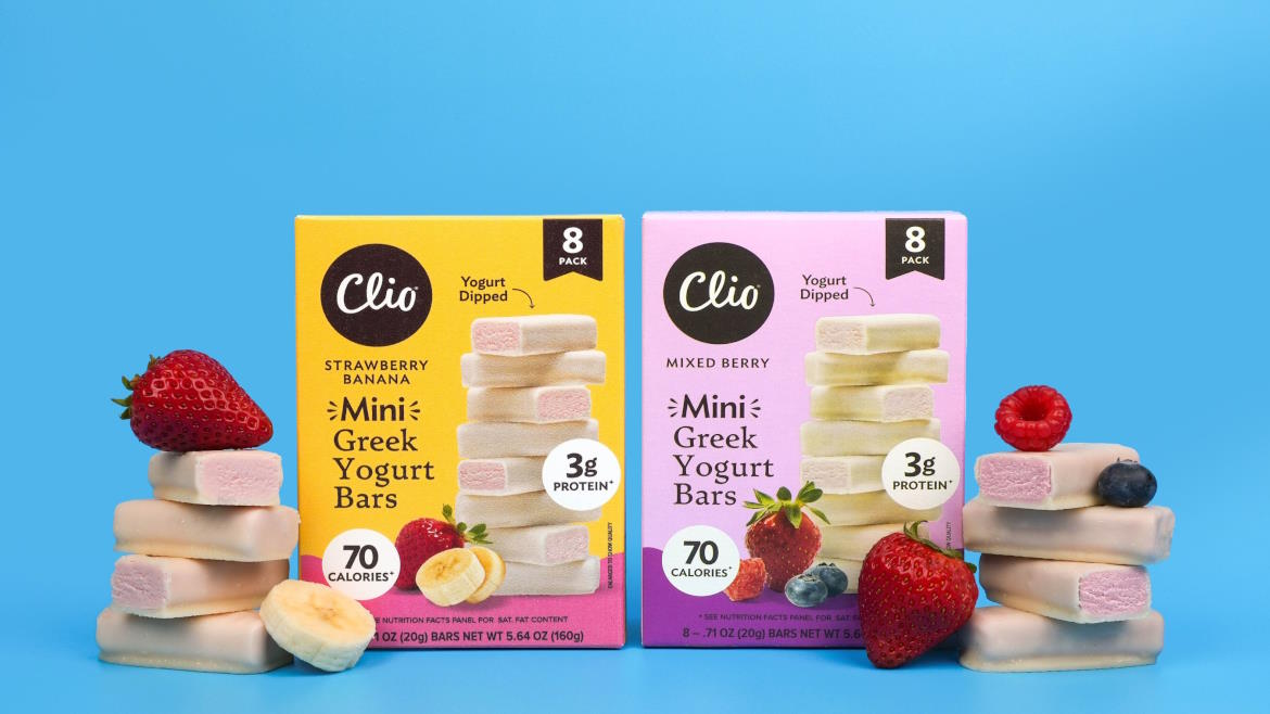 Clio new mini Greek yogurt bars