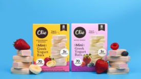 Clio new mini Greek yogurt bars. 