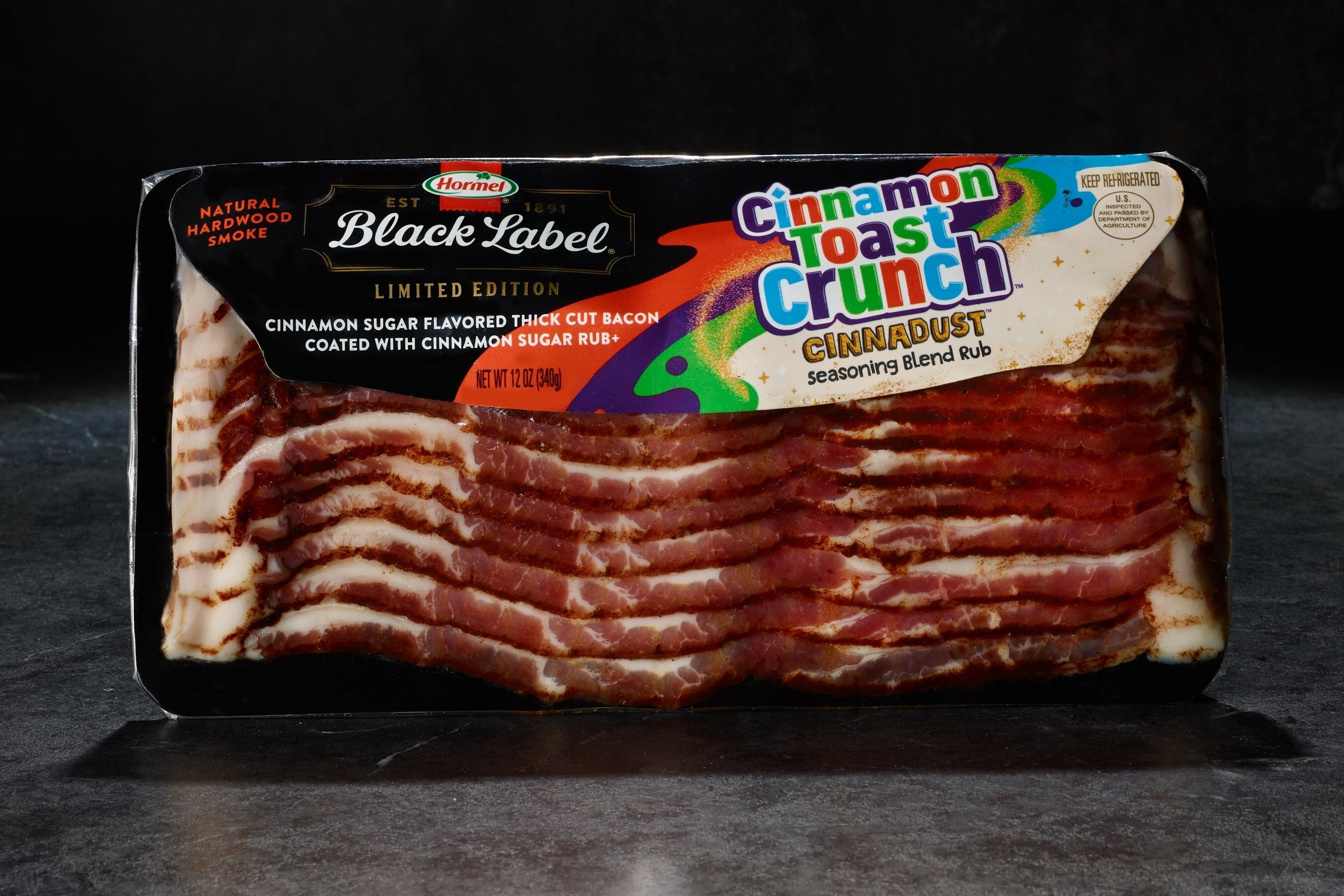 Hormel bacon with Cinnadust.