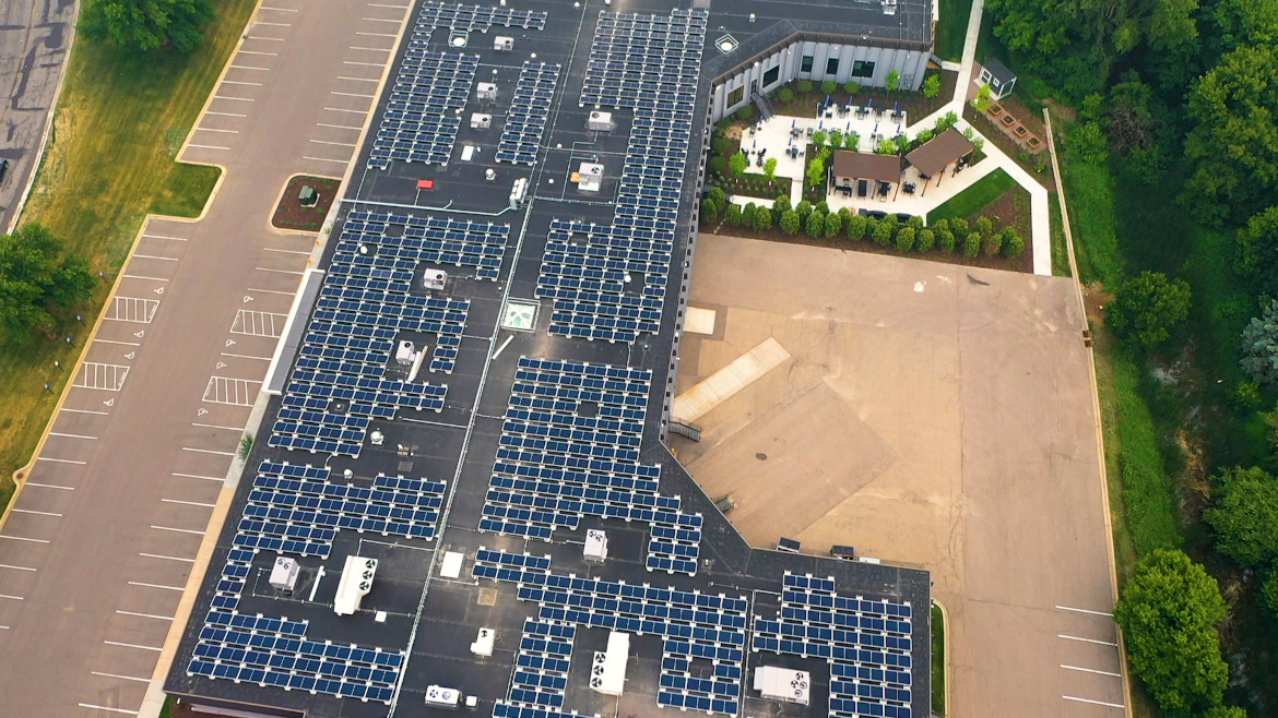 SunOpta’s corporate HQ solar panels
