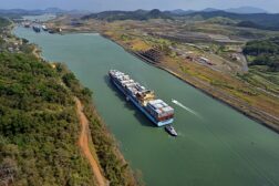 Panama Canal aerial shot