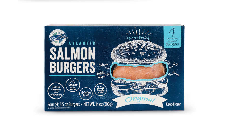 Blue Circle Foods Atlantic Salmon Burger Original - 4 ct