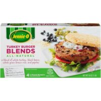 Mixed Turkey Meat Plant Based Ingredients Burger Jennie-O Blends