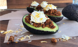 Stuffed Avocado Plant Based Taco Grounds UNCUT 